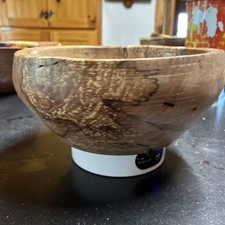 Hand Turned Dogwood Bowl 8 3/4  Wide By 3 1/2  Tall
