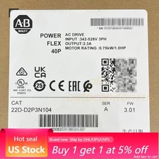 22DD2P3N104 NEW AB 22D-D2P3N104  PowerFlex 40P 0.75 kW AC Drive US Free Tax