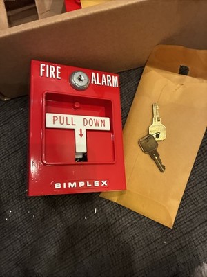 Simplex 4251-20 Conventional Fire Alarm Pull Station - With 2 Keys New Rare