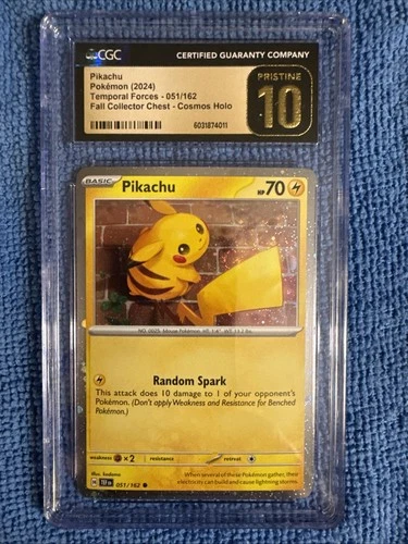 Pokemon PIKACHU COSMOS HOLO #051 Fall Collectors Chest CGC 10 Pristine Low Pop
