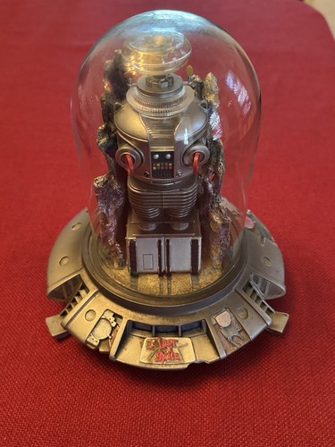 LOST IN SPACE TALKING ROBOT B-9 GLASS DOME FRANKLIN MINT 1998 WORKS