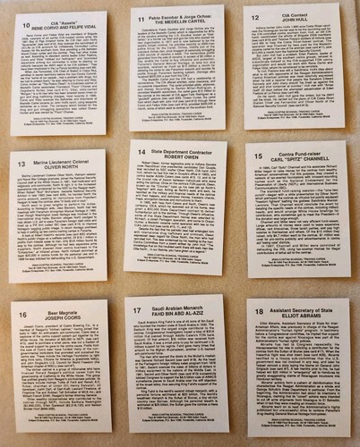 1988 Iran-Contra Scandal Trading Cards "The Secret Team" 36 Cards (Complete) - Picture 8 of 13