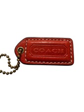 Coach Leather Hangtag - Vermillion 2"