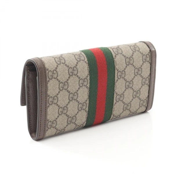Portefeuille Gucci Ophidia GG Supreme Continental double pli pour femme