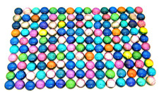 TINY Lot 150 pcs round gorgeous DICHROIC earring bracelet FUSED GLASS BB8 CABS