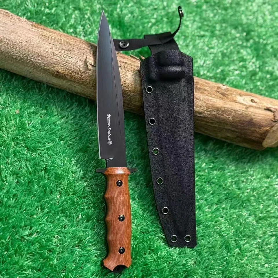 Cuchillo Fénix Ruso - Cuchillo EDC Mango Marrón Y9 Foto 2 de 4
