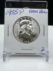 1955 P Franklin Half Dollar Silver Coin BU