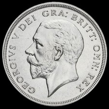 1929 George V Silver Wreath Crown, Scarce