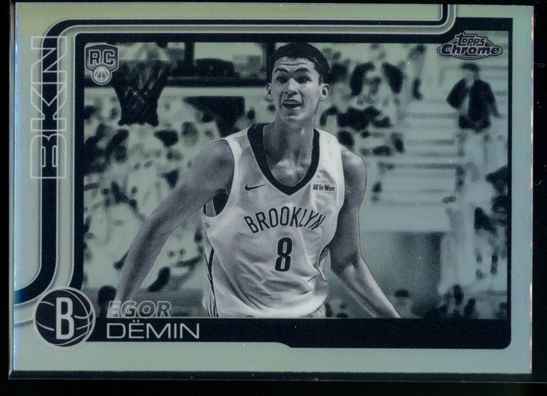 Egor Demin Rookie Negative Refractor 2025-26 Topps Chrome #258 Nets