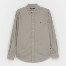 Ralph Lauren Gray Polo Button Down Shirt Mens Small 100 NWT Retail 125