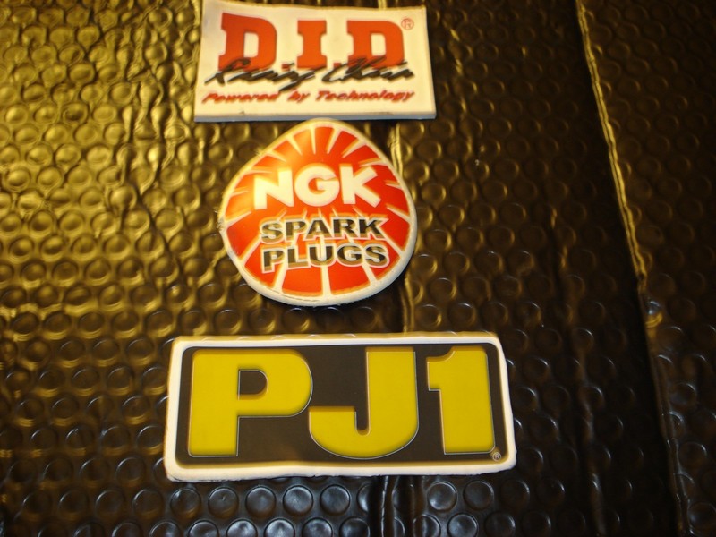 SET OF 3 SUPERBIKE RUBBER JACKET PATCHES / Free shipping