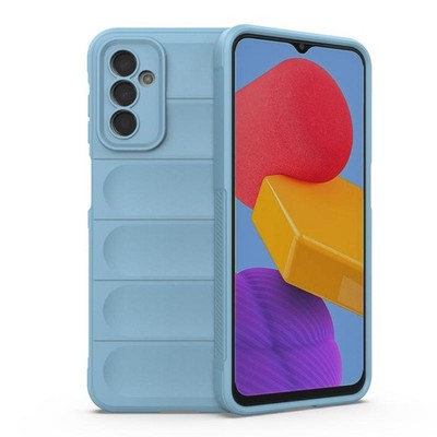 Samsung Galaxy M13 4G TPU Hülle + Flanell Blau Magic Shield