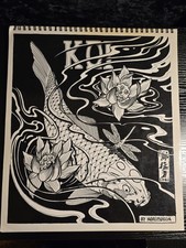 Koi by Horimouja Jack Mosher Japanese Tattoo Flash Reference Book 51 Pages