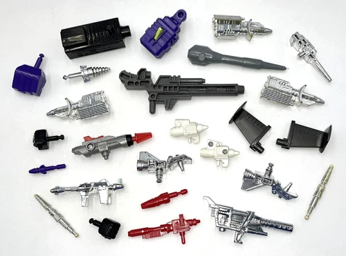 Vintage 1984 Hasbro G1 Transformers Accessories Lot Weapons Missiles Blasters ++