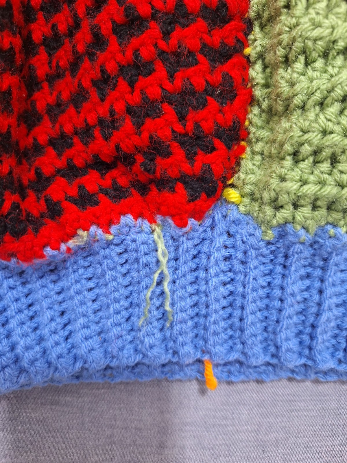 Colorblock Patchwork Wool Knit Sweater Harry Styl… - image 7