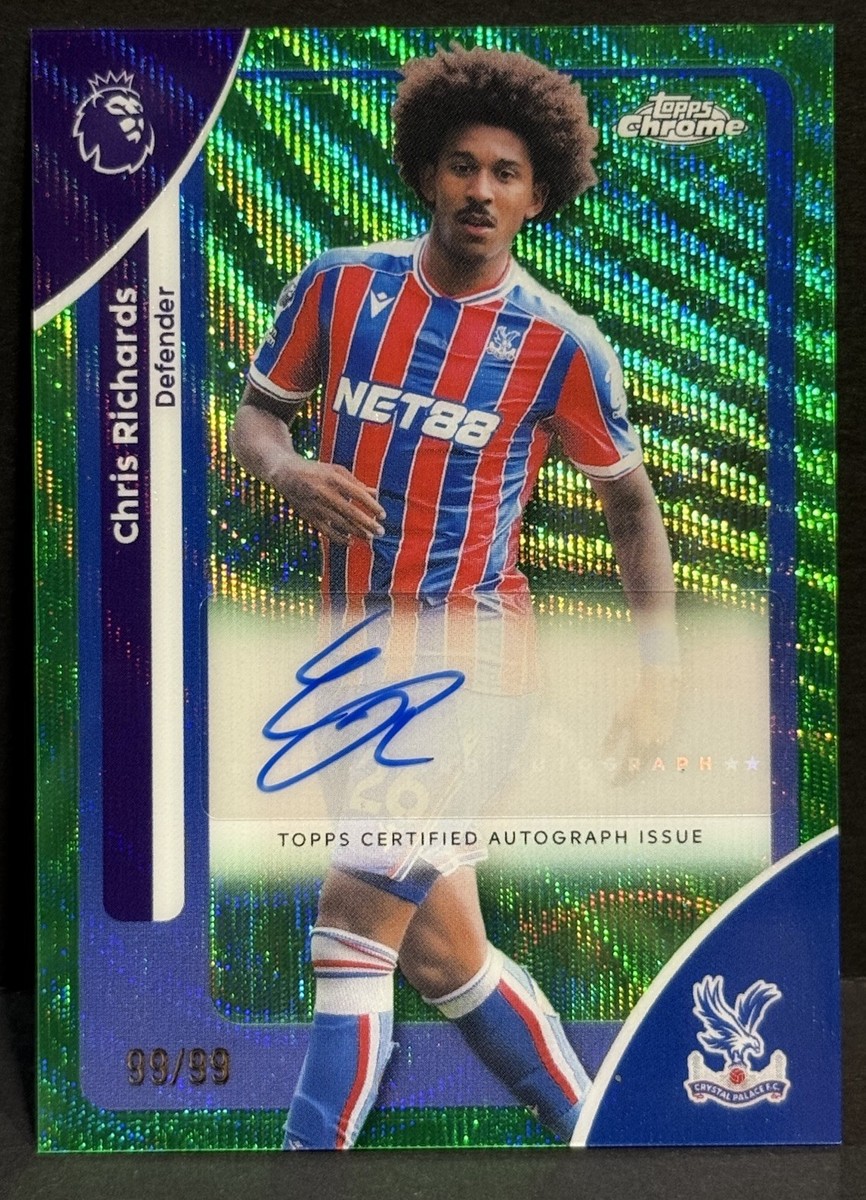 2026 Topps Chrome Premier League EPL Chris Richards Auto Green