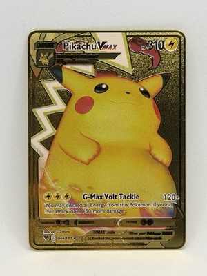 Pokemon Pikachu VMax Metallkarte Kind Geschenk Geburtstag Weihnachten Nikolaus