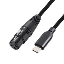 USB C/Type-C To XLR 3 Pin Microphone Audio Ca...