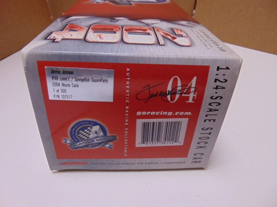 Jimmie Johnson 2004 SpongeBob SquarePants COIN BANK Diecast 1:24 Nascar 1 of 300 - Image 4 of 4