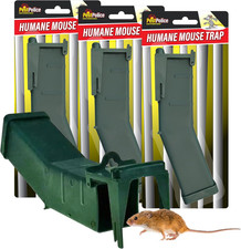 SOL 3Pk Humane Mouse Traps, Effective Mousetraps for Indoors and Outdoors UK, Sa