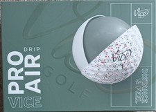 Brand New. Vice Pro Air Drip Golf Balls. White Ball Speckled. One Dozen.