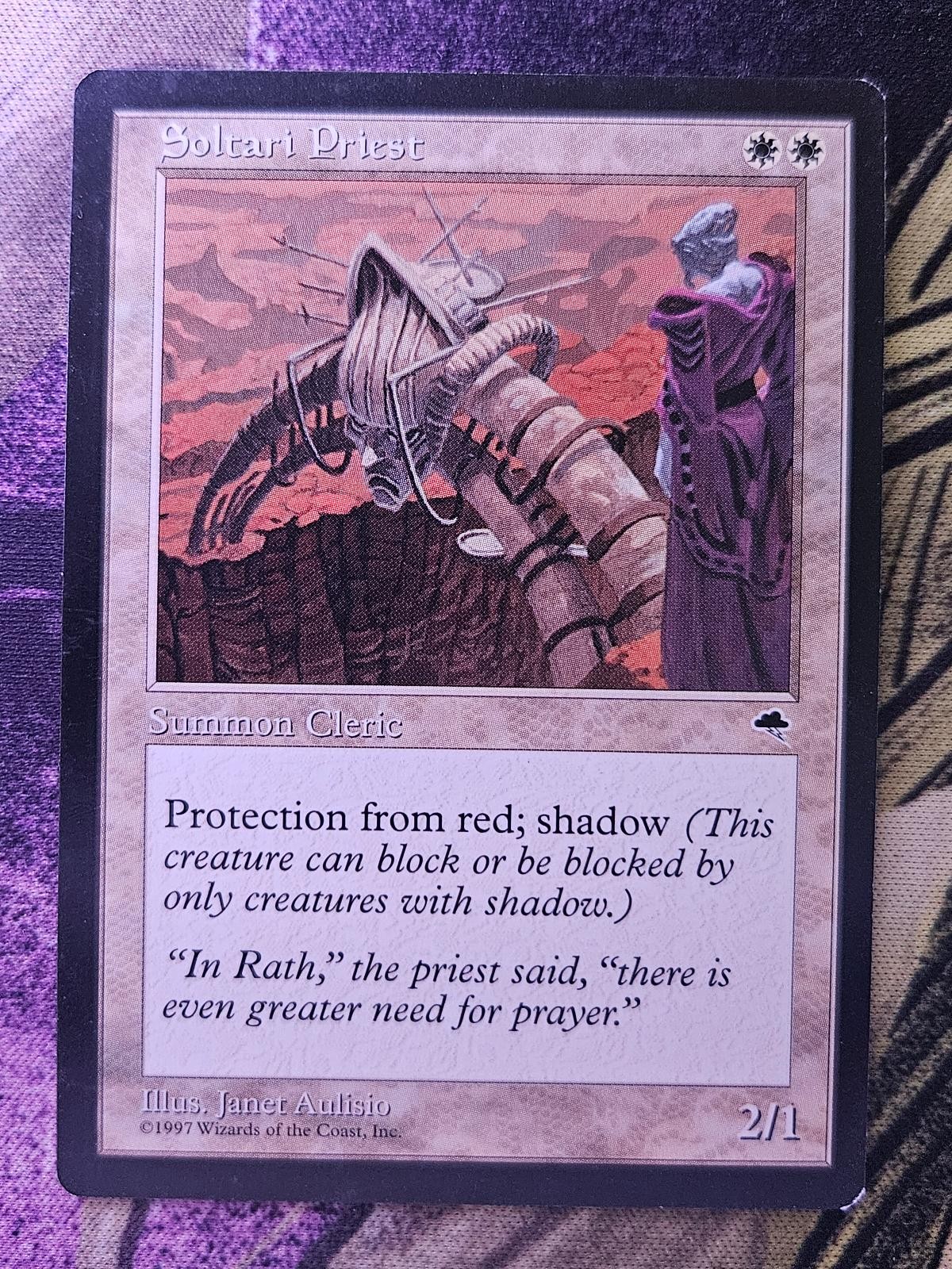 Soltari Priest 46 Uncommon Tempest Magic: The Gathering Moderately Played