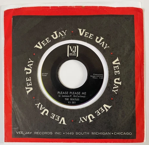 The Beatles: 1964 US Vee Jay Records 45: Please Please Me / From Me To You _EX+