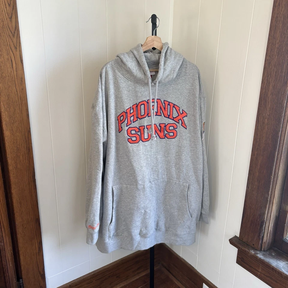 Mitchell & Ness Steve Nash Phoenix Suns Hoodie 4XLT Big & Tall Gray NWT Pullover - Image 2 of 4