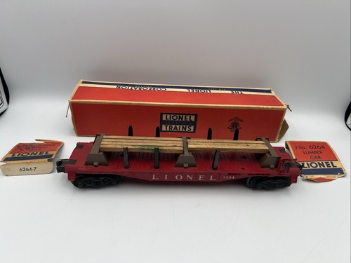 LIONEL RARE 6264 LUMBER CAR WITH ORIGINAL BOX O GAUGE POSTWAR 6511-2 - Picture 1 of 24