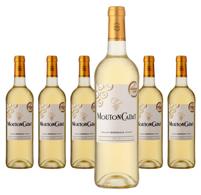 6 x Mouton Cadet Bordeaux Blanc A.O.C. Baron Philippe de Rothschild   2024