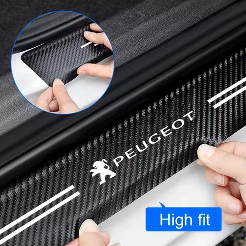 Car Sill Pedal Rear Bumper Protection Stickers Peugeot 206 207 308 3008 508 NEW - Picture 2 of 12