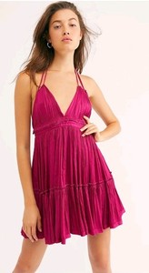 free people 100 degree backless halter dress Love Short Dress