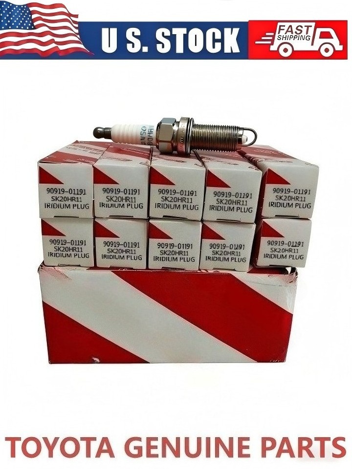 10PCS/SET NEW OEM 90919-01191 Spark Plugs for 2007-2021 TOYOT TUNDRA 5.7L V8 US
