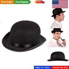 Durable Vintage Black Derby Hat for Themed Parties - Perfect for All Occasions