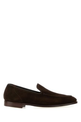 CROCKETT&JONES Dark Brown Suede Loafers New & Authentic