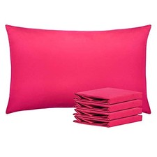 Queen Pillowcase Set - 4 Pack Brushed Microfiber Queen 20" x 30" Magenta