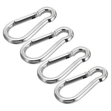 2.8 Inch Snap Hooks, 4 Pcs Stainless Steel Spring Snap Hook M7 Metal Snap Clips