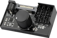 4 Pin 12V PWM Fan Controller 6 Fans Supported , PC Fan Adapter Hub Powered by SA