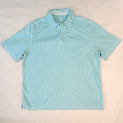 Nicoby Modal Blend Polo Shirt Mens Size 2XL Lt Teal Blue Performance Casual.