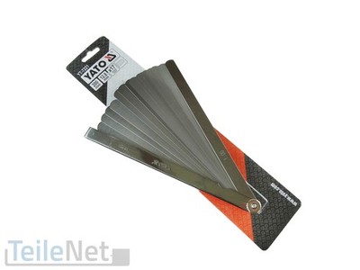 Fühlerlehre 0,02-1,00mm Abstandslehre Blattlehre Ventillehre 17 Blatt 200mm lang
