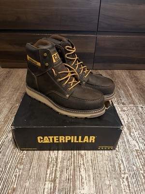 Caterpillar CAT P51074 Brown Leather Lace-Up Industrial Work Boots