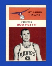 VeryGood-Excellent++ 1961 Bob Pettit Fleer Basketball Card #34/St. Louis Hawks