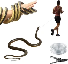 Fake Snake Prank, Snake Prank with String and Clip, Realistic Rubber Snake, Real