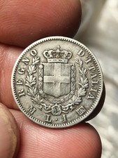 REGNO D'ITALIA - VITTORIO EMANUELE II - Pecosne Rvsplendida 1 LIRA 1863 M STEMMA