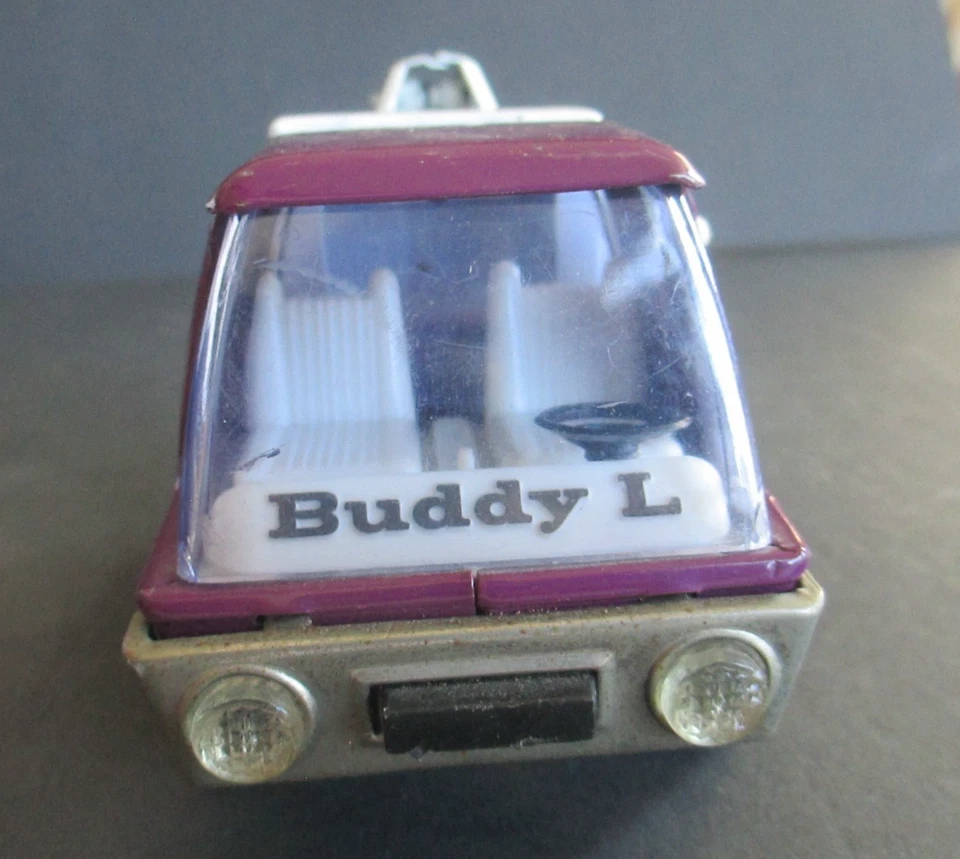 Vtg Buddy L Purple RARE Wrecker TowTruck Pressed Steel Made In Japan A18 - Image 4 of 4