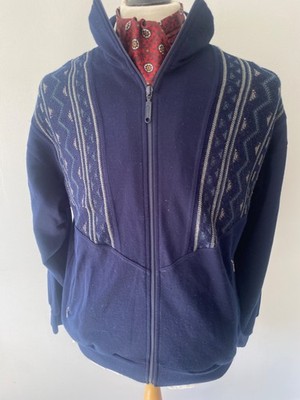 Herren Vintage 80er SELTEN FREIZEIT blau Track Top, Track Top Mod Radjacke 42-44''