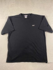 Reebok Vintage  Black Cotton Men's XL Short Sleeve Crew Neck Logo T-Shirt 