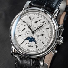 Watch Seagull 1963 Sugess MoonPhase Chronograph Mechanical Classic / SWAN NECK