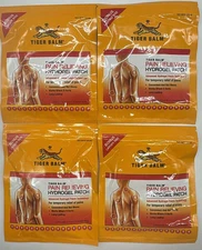 4PK Tiger Balm Pain Relieving Hydrogel Patch ~ 5 PATCHES EA ~ LARGE ~ EXP 12/26+
