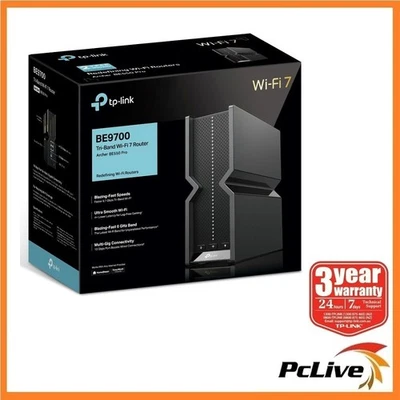 TP-Link Archer BE550 PRO BE9700 Tri-Band Wi-Fi 7 Wireless Router Gaming 10G WAN - image 1 of 4